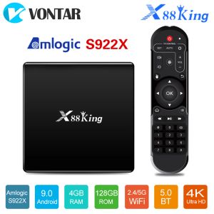Box X88 King 4GB 128G Amlogic S922X TV Box Android 9.0 Dual Wifi BT5.0 1000M 4K GooglePlay Store YouTube 4K Set Top Box Player Media