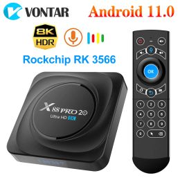 Box X88 Pro 20 TV Box Android 11 8GB RAM 128 GB 4GB 64GB 32 GB ROCKCHIP RK3566 Ondersteuning Google Assistant YouTube X88Pro Media Player