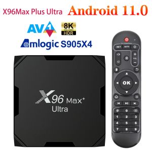 Boîte x96 Max Plus Ultra Smart TV Box Android 11 Amlogic S905X4 double WiFi 2.4G 5G AV1 4G 32G64G HDR 8K Media Player BT4.0 Set Top Box