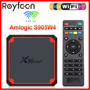 Box X96 MINI Plus TV Box Android 9.0 Amlogic S905W4 Quad Core A53 5G double WiFi H.265 4K Prise en charge Google YouTube X96mini Media Player Player