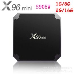 Box X96 Mini X96MINI Android 7.1 Smart TV Box 2 Go / 16 Go TVBOX X 96 MINI AMLOGIC S905W H.265 4K 2,4 GHz WiFi Media Player Set Top Box