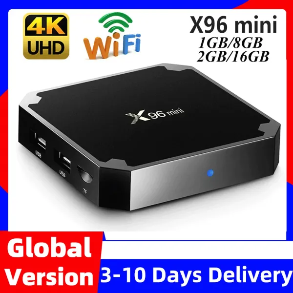 Box X96 MINI X96MINI SMART TV Box Android 7.1 2 Go / 16 Go TVBOX X 96 MINI AMLOGIC S905W H.265 4K 2,4 GHz