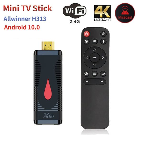 Box X96 S400 Smart Fire TV Stick Allwinner H313 4K Media Player Android 10 TV Box 2.4G 5G Dual Wifi 2GB16GB TV Dongle Receptor X96S