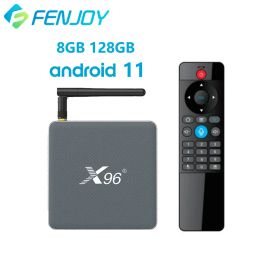 Box X96 X6 Android 11.0 TV Box 8 Go 128 Go Rockchip RK3566 Prise en charge 4K USB3.0 2T2R MIMO 5G DUAL WIFI 1000M 4GB 64 Média Player