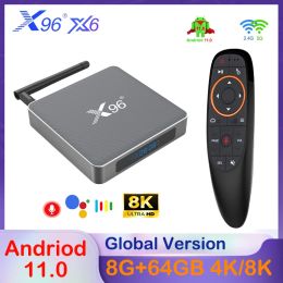 Box X96 X6 Rockchip RK3566 Smart TV Box Android 11 4G 32G 8G 64G 2.4G 5G Dual WiFi 4K 8K 1000m BT4.2 Media Player Set Topbox