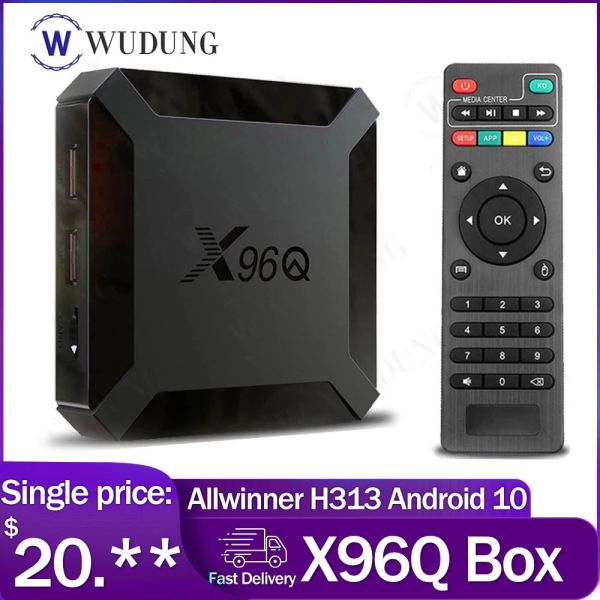 Box X96Q Allwinner H313 Quad Android 10.0 TV Box Core Soporte 4K 3D Control de voz Set Top Box 2GB Media Player X96 Mini Smart TV Box