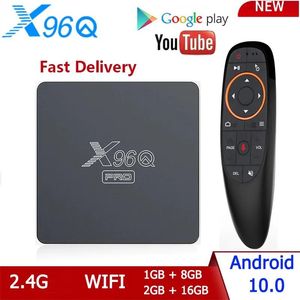 Box X96Q Pro 10 Android TV Box Allwinner H313 2.4G WiFi 4K 2 Go 16 Go Media Player 1 Go 8 Go TVBox Set Top Box vs X96 Max Plus