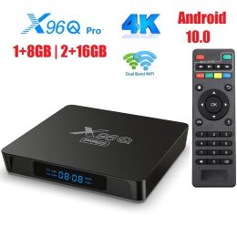 Box X96Q Pro Smart TV Box Android 10.0 Allwinner H313 Quad Core 1 + 8G 2G 16G ROM 2,4G 5G Double WiFi 4K HD Set Top Media Player