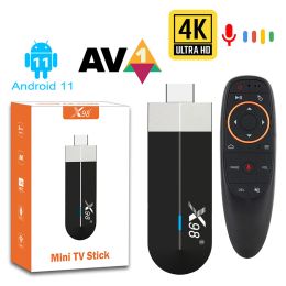 Boîte x98 S500 Smart TV Box Amlogic S905Y4 Android 11.0 Set Top Box 4 Go 32 Go 2.4g 5G Dual WiFi AV1 HDR10 + Récepteur de lecteur multimédia