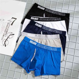 Boxer Hommes Sous-Vêtements Hommes Coton Slip Mâle Pur Hommes Culottes Shorts Sous-Vêtements Boxer Solide Cuecas 365 Calzoncillos G220419