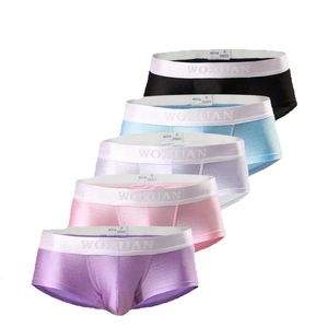 Boxer Silk Man Pack B Ice sous-vêtements pour hommes B en nylon doux à braguette ouverte extensible 5 pièces multipack caleçons boxeurs pour hommes culottes Oxer GG oxer oxers