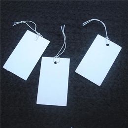 Boîtes d'étiquettes de prix blanches en papier, taille 30x50mm, pour la vente de bijoux, articles marqués artisanaux, livraison gratuite, 1000 pièces