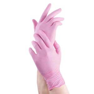 Boîtes 100pcs gants en nitrile rose jetables sans latex imperméables antistatiques durables polyvalents gants de tatouage de travail cuisine cuisine