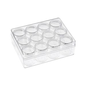 Dozen 12 stks/set Doorzichtige Plastic Kraal Opslagcontainers voor Sieraden Kralen Verpakking Fles 39x55mm, rechthoek ongeveer 16x12.2x5.5cm;