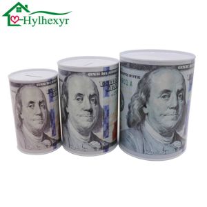 Boîtes 1pc Dollars Piggy Cash of Metal Bank Sauver Saufing Money Box pour le cadeau pour les enfants