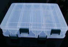 Cajas 1 Uds. Cajas de aparejos de pesca de doble capa, caja para señuelos de peces, anzuelos, herramienta para almacenar anzuelos giratorios, señuelos, etc.