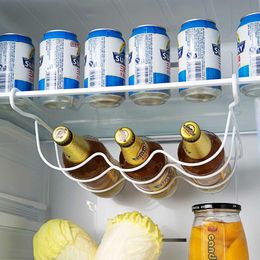 Cajas 1 por ciento Organizador de refrigerador Rack de almacenamiento de cocina Refrigerador de cerveza Botella de cerveza Soporte de vinos Organizador de armadores Organizador