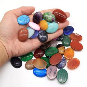 Dozen 22x30mm Ovale Cabochon Natuursteen Kristal Amethist Tijgeroog Agaat Diy Ring Oorbel Hanger Ketting Maken Sieraden accessoire