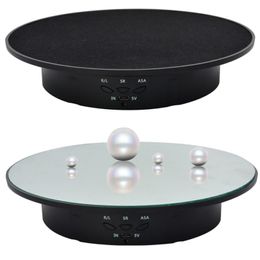Boîtes 3 vitesses présentoir rotatif électrique miroir plateau tournant à 360 degrés porte-bijoux batterie pour accessoires de prise de vue vidéo de photographie