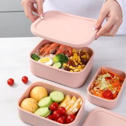 Bacas de cajas Silicone Bento Caja hecha de platino LFGB Alemania de silicona alemana, congelador y horno almuerzo, refrigerio y contenedor de alimentos