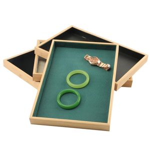 Dozen bamboe sieraden opbergvak ring oorrang ketting armband hanger sieraden display organisator lade voor lade