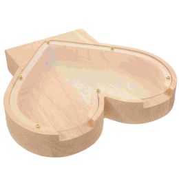 Boîtes banques Piggy Box Coin Money Sauffement inutile d'épargne Jar en bois adulte clair Kids personnalisés adultes