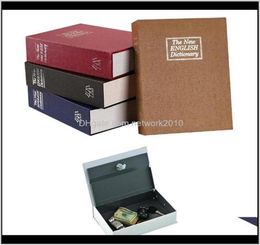 Boxes Bins Book Piggy Bank Creative English Dictionary Money with Lock Safe Deposit Home Mini Cash sieraden Beveiliging Bos opslagbox MI7986021
