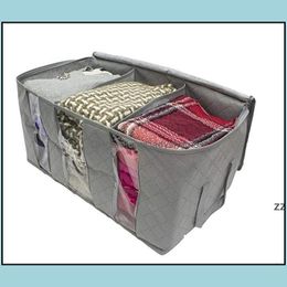 Dozen Bakken HouseKee Organisatie Gardennon-geweven opvouwbare draagbare kleding Organizer Tidy Pouch Suitcase Home Opbergdoos Grote capaciteit H