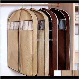 Boîtes Poubelles Ménage Organisation Maison Jardin Ménage Trois-Nsional Manteau Fourrure Vêtements Er Long Downjacket Daim Poussière Sac De Rangement Clothin