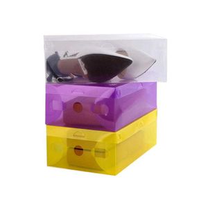 Boîtes bacs transparents anti-poussière, tiroir empilable, boîte de rangement de chaussures, conteneur organisateur W0428