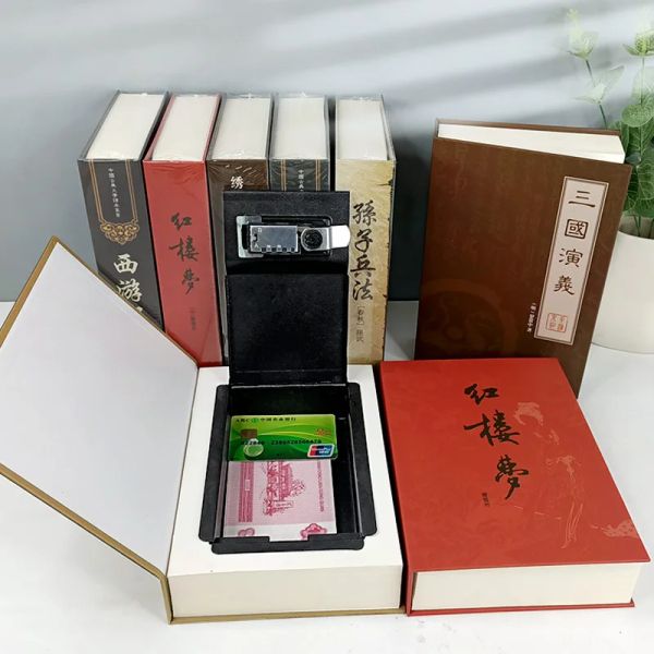 Cajas Libro seguro Llave de llave Tipo cuatro novelas chinas famosas Libro oculto Safe Safe Safe Steel Steel Classic Box Box Bank