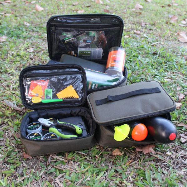 Cajas Accesorios de pesca de carpa Bolsa de almacenamiento Hold Carp Lead PVA Loader Mesh Cambio rápido Cola giratoria Caucho Mangas anti enredos Aparejos