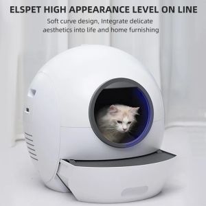 Cajas Cat Tolilet Wifi Automática Smart Litter Box Cajón de baño de gato grande Tipo de cajón anti -Selfing Caja de arena de autoaprendizaje totalmente cerrada