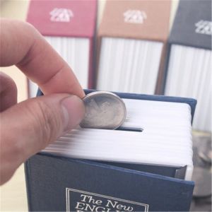 Dozen Creative Dictionary Book Money Boxes Piggy Bank met vergrendeling verborgen geheime beveiliging Safe Lock Cash Coin Storage Box Deposit Box