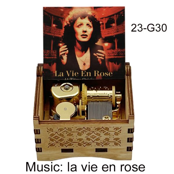 Cajas DIY la vie en rose caja de música mecánica caja Musical Año nuevo San Valentín Navidad esposa novia regalo de cumpleaños