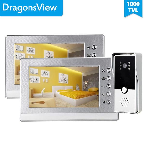 Dragonsview – système d'interphone vidéo 7 pouces, boîtes, sonnette de visiophone avec caméra, surveillance de plusieurs systèmes, déverrouillage