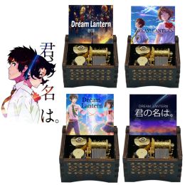 Boxes Dream Lantern Music Box de l'anime film your nom 18 Tone Gol Clockwork Melody Wooden Musical Gift to Fans Birthday Souvenir