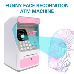 Dozen Elektronische Piggy Bank Auto Scroll Paper Banknoot Money Boxes ATM Machine Cash Box Simuled Face Recognition Cadeau voor kinderen