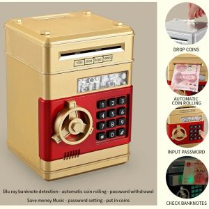 Dozen Elektronische Piggy Bank Safe Box Money Boxes Children Digital Coins Cash Saving Safe Deposit Mini ATM Machine Kid Kerstcadeaus