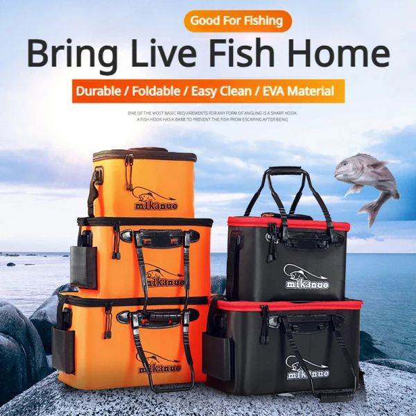 Boîtes EVA Boîte de pêche portable Boîte de pêche pliable Baquet de poisson vivant épaissis