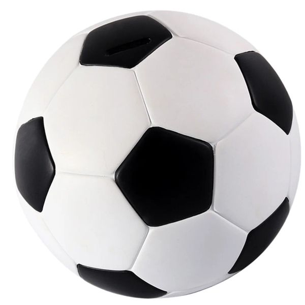 Boîtes footballeur piggy banc d'épargne enfants adultes adultes adultes argent garçons en vinyle décor décor child anniversaire faveurs bancs à économiser