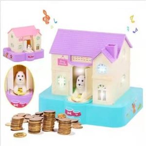 Boîtes drôle chien chanceux Wangcai tirelire chiot musique tirelire pièces de monnaie tirelire voler de l'argent cadeaux pour enfants jouets pratiques cadeauxDesc