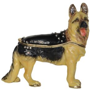 Boîtes Boîte à bijoux de chien berger allemand, boîte de souvenir, conteneur de bijoux, figurine de chien, cadeau de sculpture