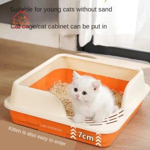 Dozen Honing Zandbakken voor Kattentoilet Kattenbak Kattenbak Semi-gesloten Top Entry Anti-riem Anti-externe spatten