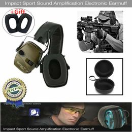 Boîtes Howard Leight R01526 Impact Sport Electronic Earmuff Shooting Protective Cascard pliable avec sac et plate-forme d'oreille