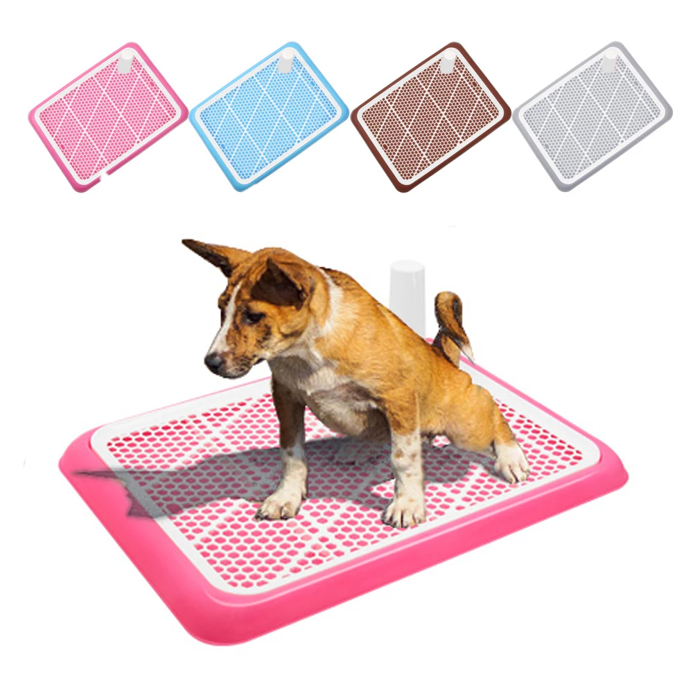 Boxes Indoor Dog Training Toilet Portable Dogs Potty 2 Layers Pet Toilet for Male Famale Dogs Cats Litter Box Puppy Pad Holder Tray