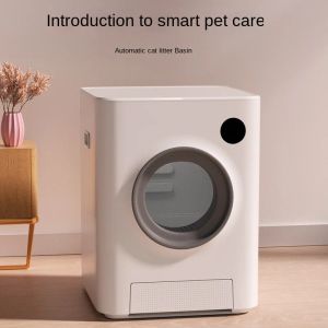 Bolles Intelligent Automatic Cat Litter Boîte, Nettoyage électrique Claitement Fermé Toiletage pour animaux de compagnie, produits de beauté surdimensionnés pour animaux de compagnie