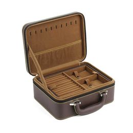 Boîtes bijoux Boîtes nouvelles de DoubleLeryer Cuir Voyage multifonctionnel Portable Professionnel Détachable Stockage L221021