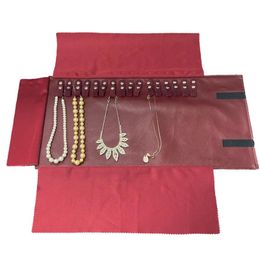 Dozen sieraden Rollebaat Organizer Lederen reiszakken ketting Bracelet drager opbergkoffer sieradendisplay en verpakking