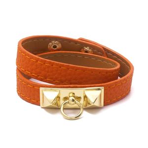 Dozen Kirykle Hoge Kwaliteit Pu Leer Goud Kleur Armbanden Bangle voor Vrouwen Mode Multilayer Wrap Armband Vrouwelijke Sieraden